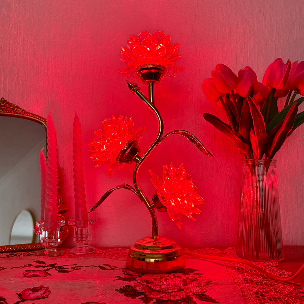 Crystal Lotus Lamp (Different Colours Available)