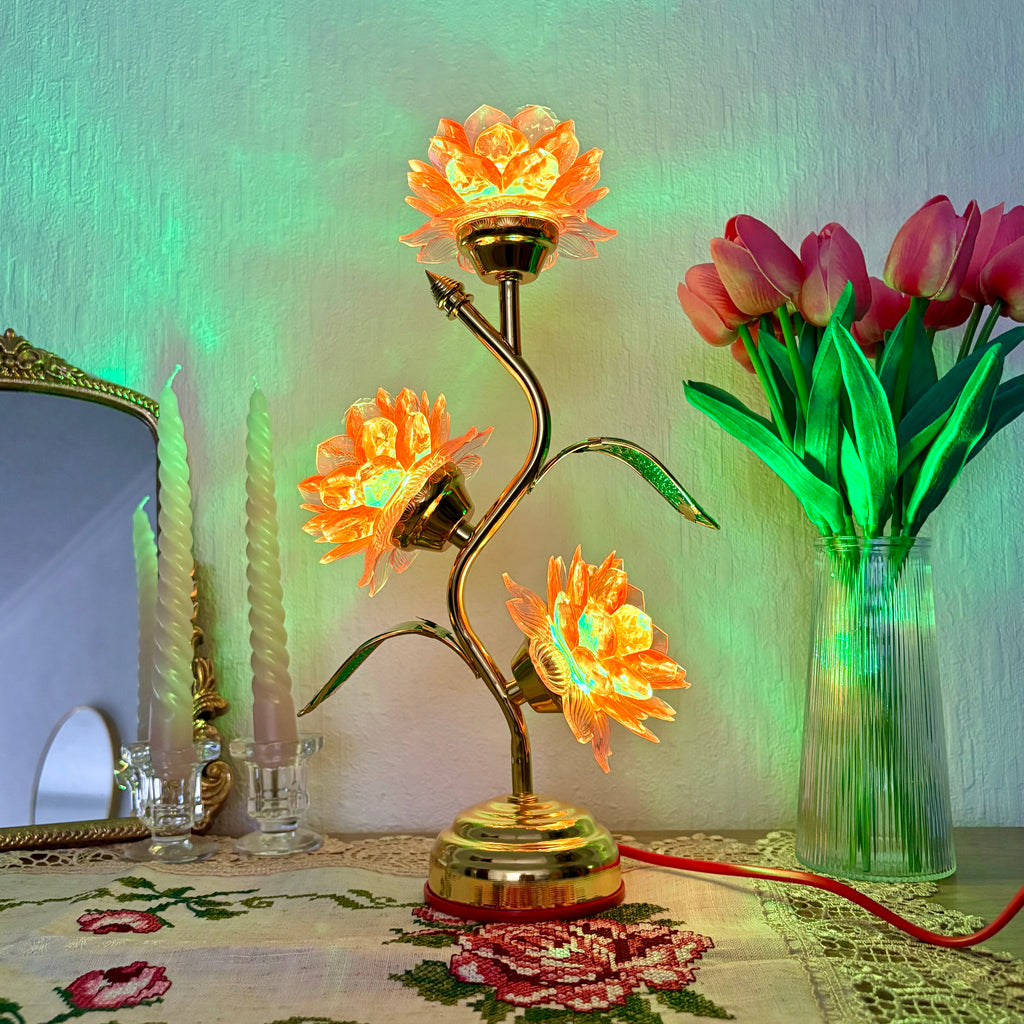 Crystal Lotus Lamp (Different Colours Available)