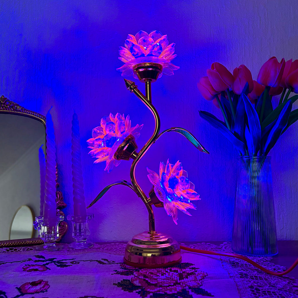 Crystal Lotus Lamp (Different Colours Available)