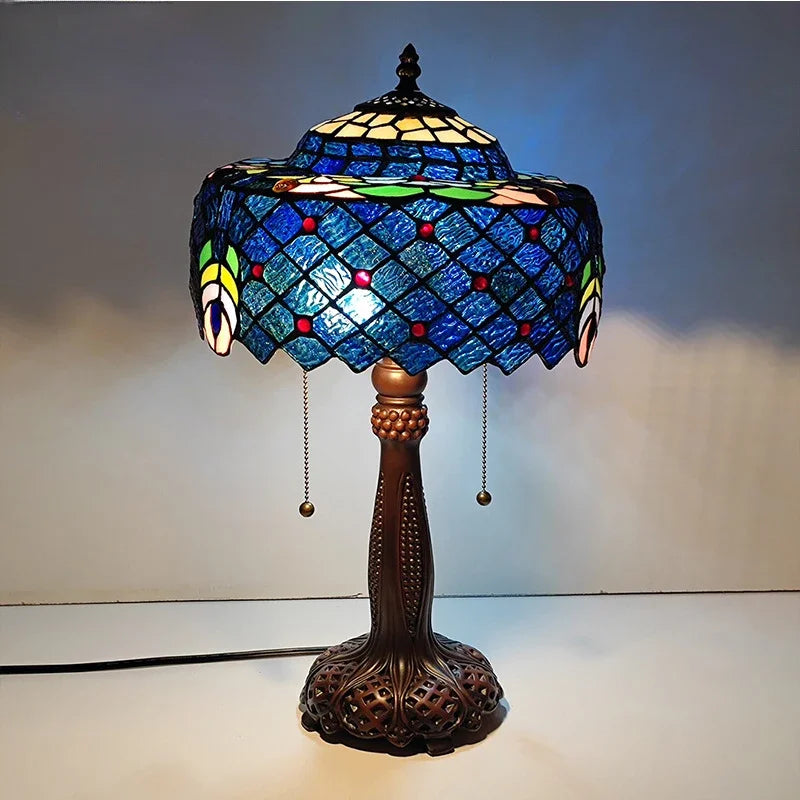Blue Table Lamp 30cm