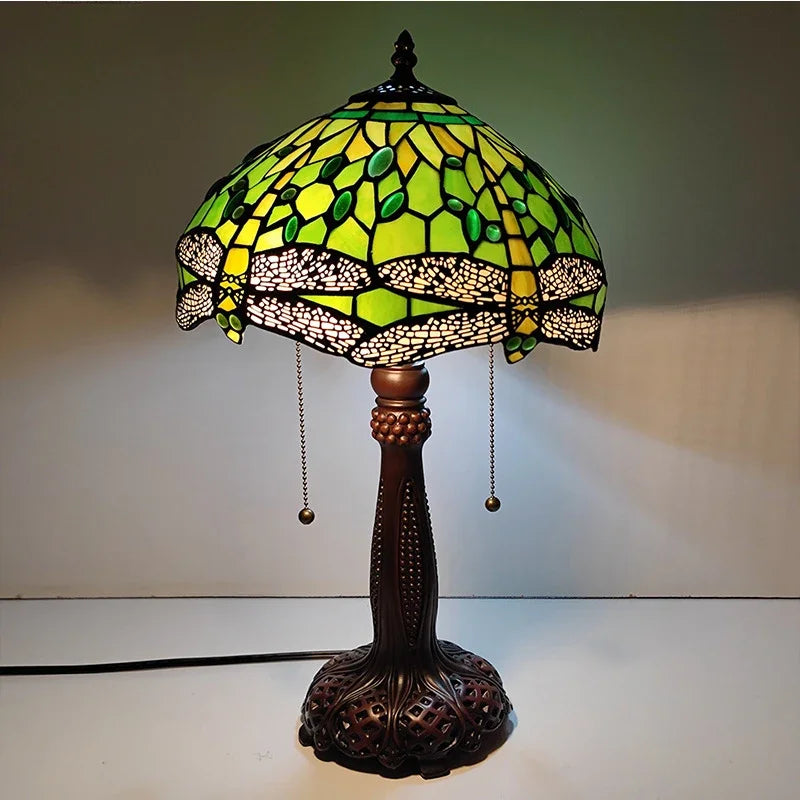 Green Dragonfly Lamp 30cm