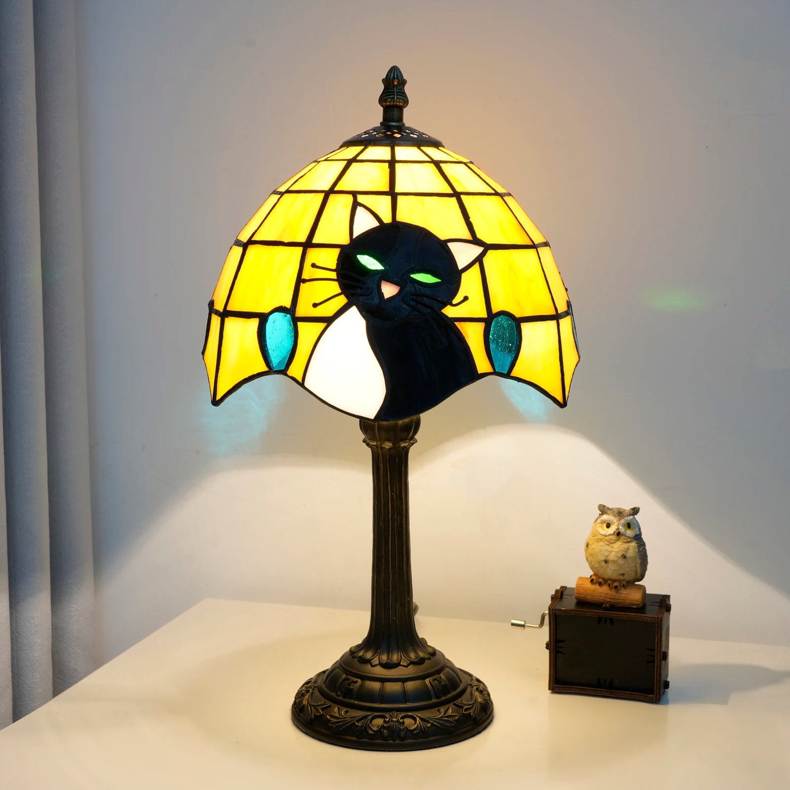 Black Cat Table Lamp 20cm