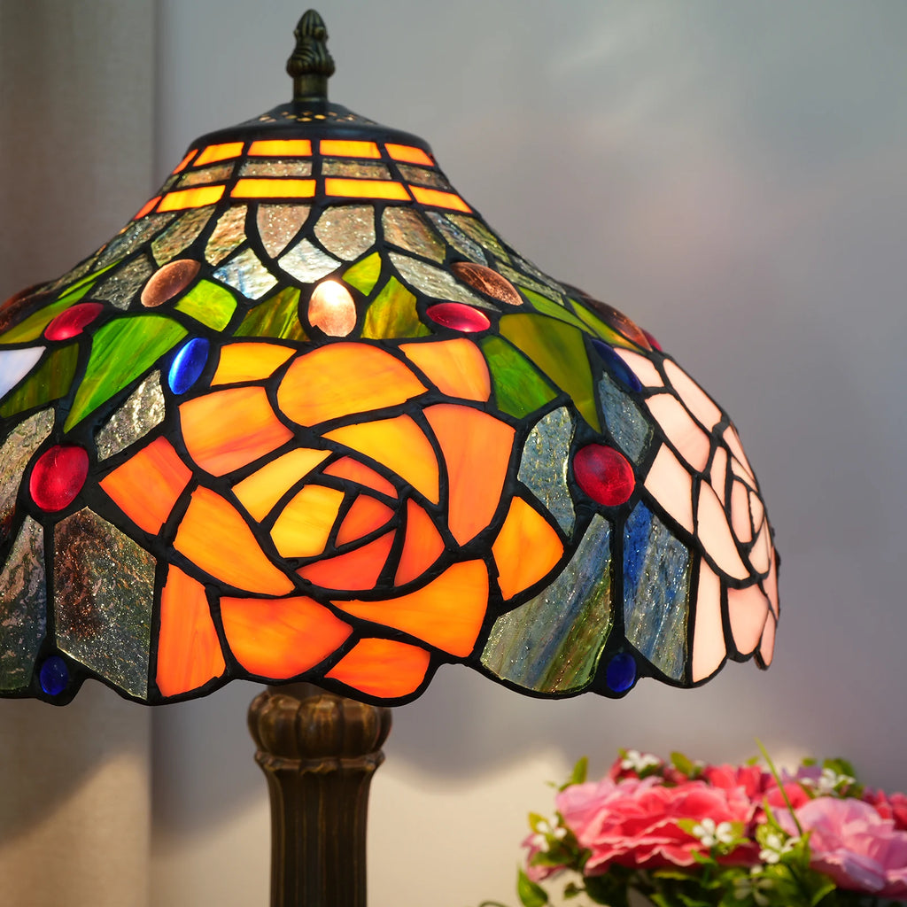Floral Roses Table Lamp 30cm