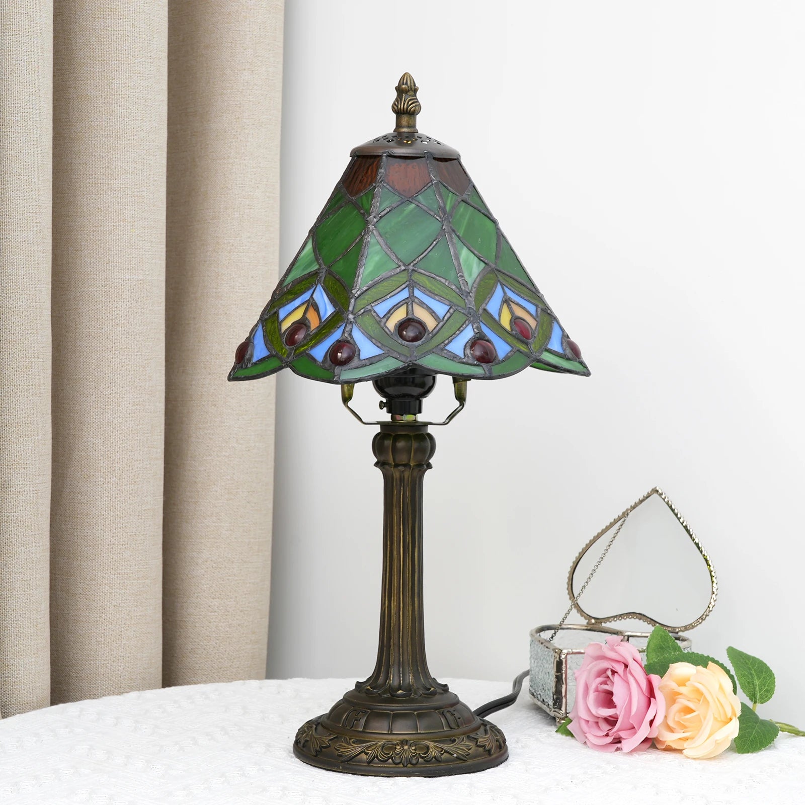 Peacock Table Lamp 20cm