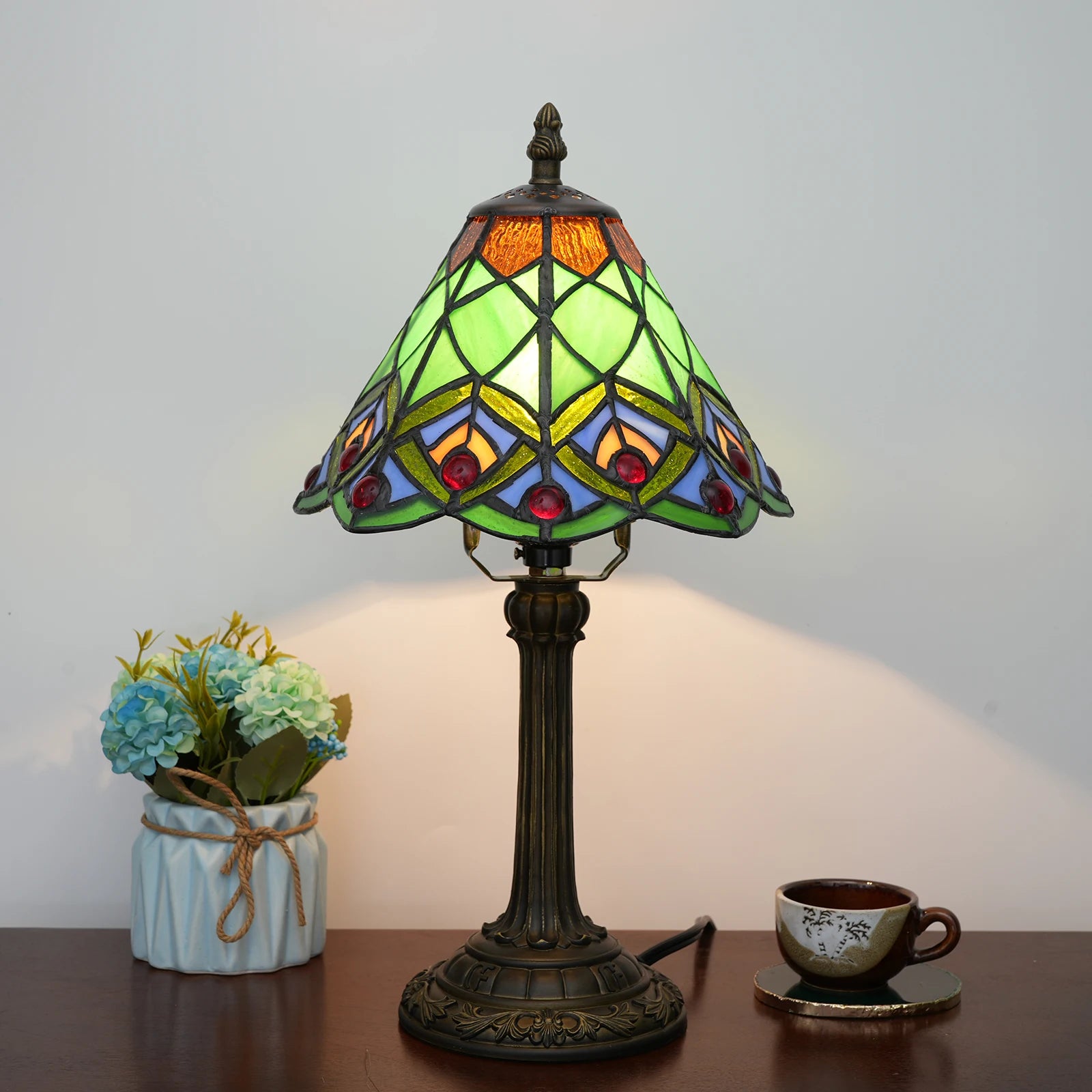 Peacock Table Lamp 20cm