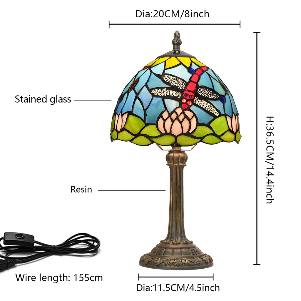 Dragonfly & Lotus Table Lamp 20cm