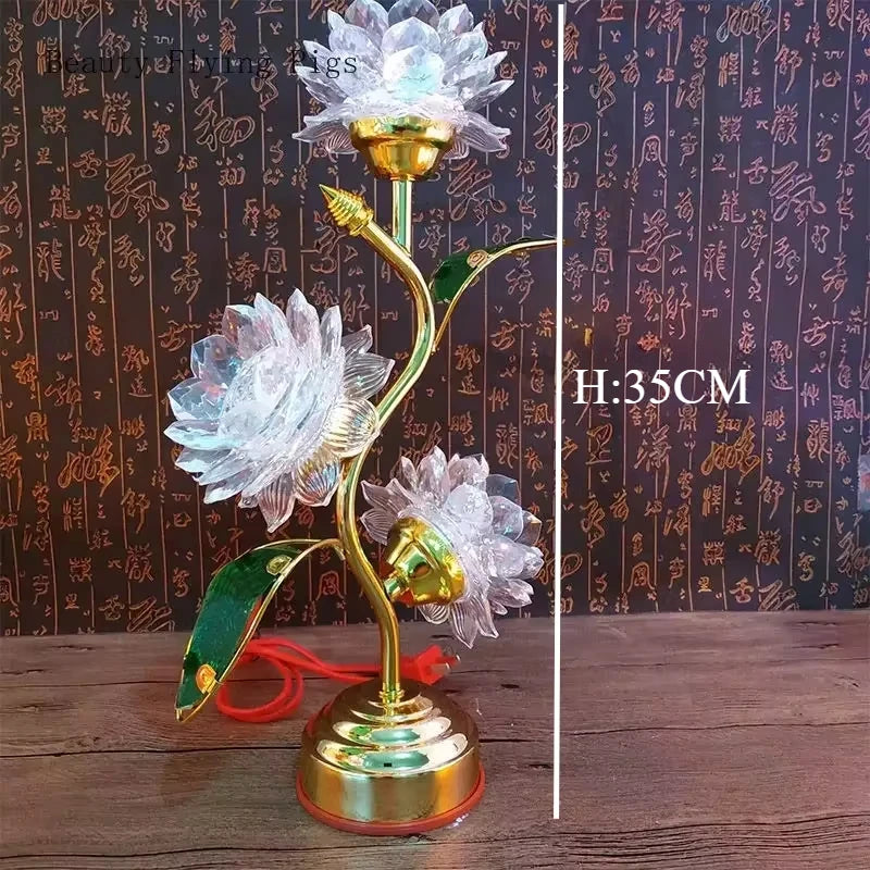 Crystal Lotus Lamp (Different Colours Available)