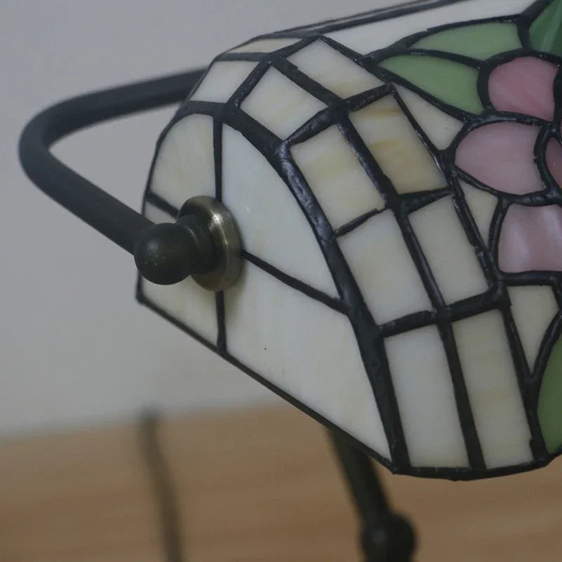 Bird & Flowers Banker Table Lamp