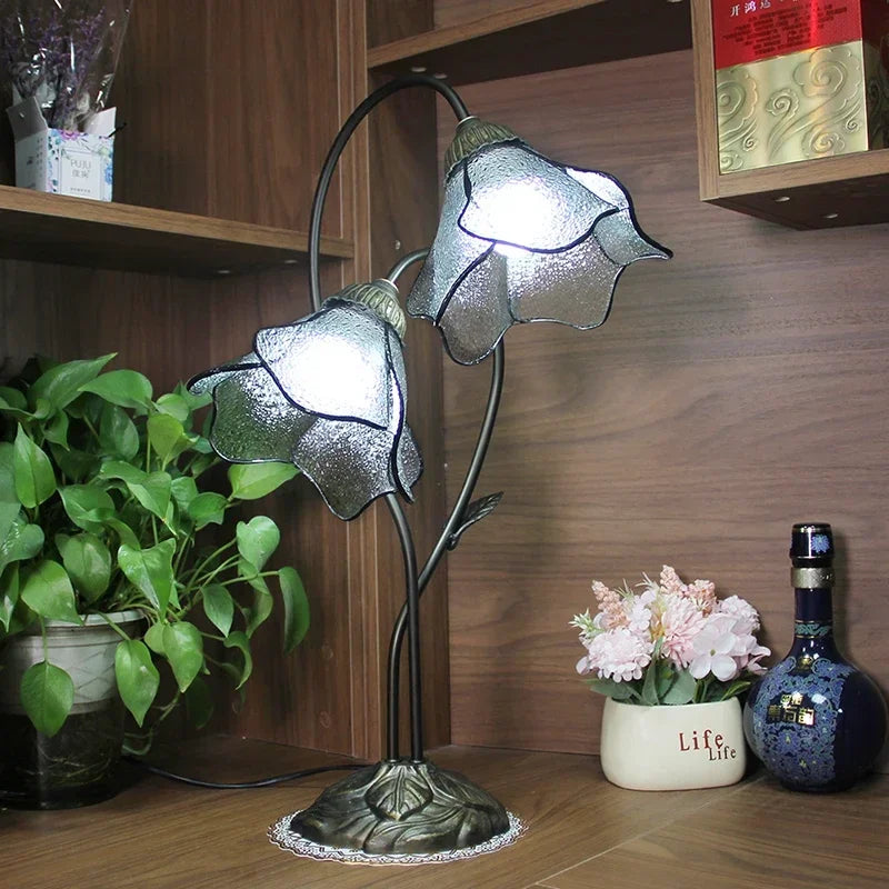 Dual Flower Table Lamp